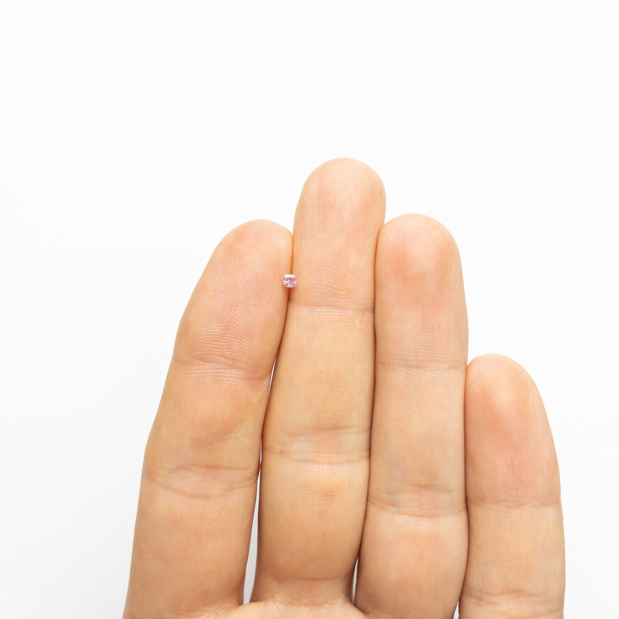 0.08ct 2.39x2.27x1.65mm Argyle Fancy Intense Purple Pink Cushion Brilliant 18680-02 - Misfit Diamonds