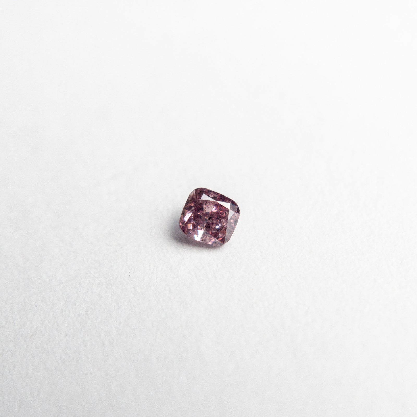 0.07ct 2.36x2.22x1.39mm Argyle Fancy Intense Purple Pink Cushion Brilliant 18680-04 - Misfit Diamonds