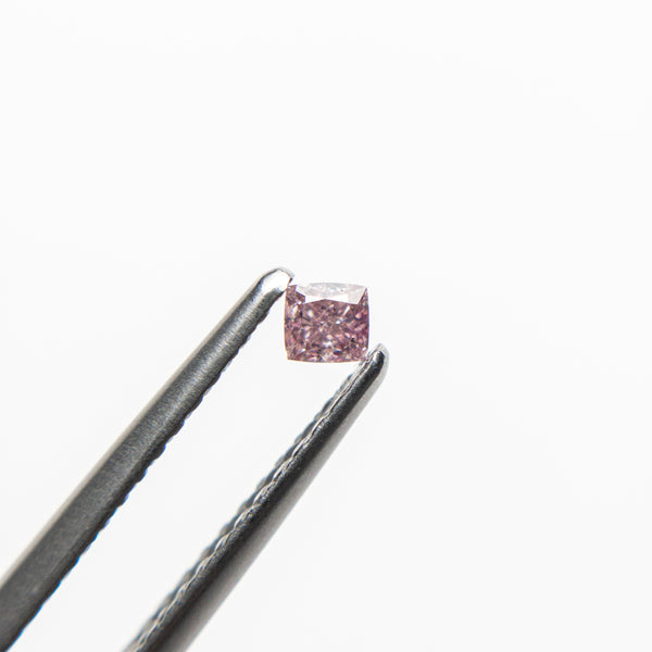 0.08ct 2.38x2.24x1.58mm Argyle Fancy Intense Purple Pink Cushion Brilliant 18680-05 - Misfit Diamonds