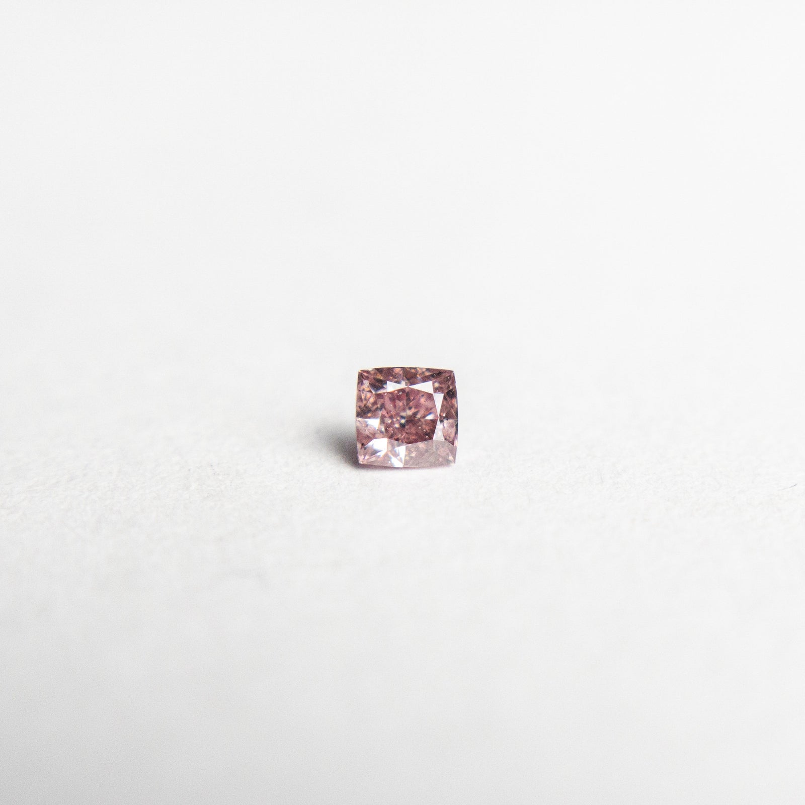 0.07ct 2.32x2.27x1.50mm Argyle Fancy Intense Purple Pink Cushion Brilliant 18680-07 - Misfit Diamonds