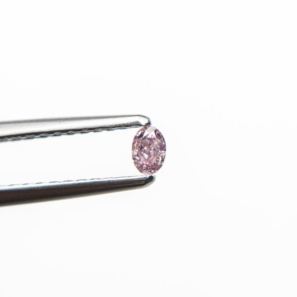 0.07ct 3.05x2.12x1.42mm Argyle Fancy Intense Purple Pink Oval Brilliant 18680-10 - Misfit Diamonds
