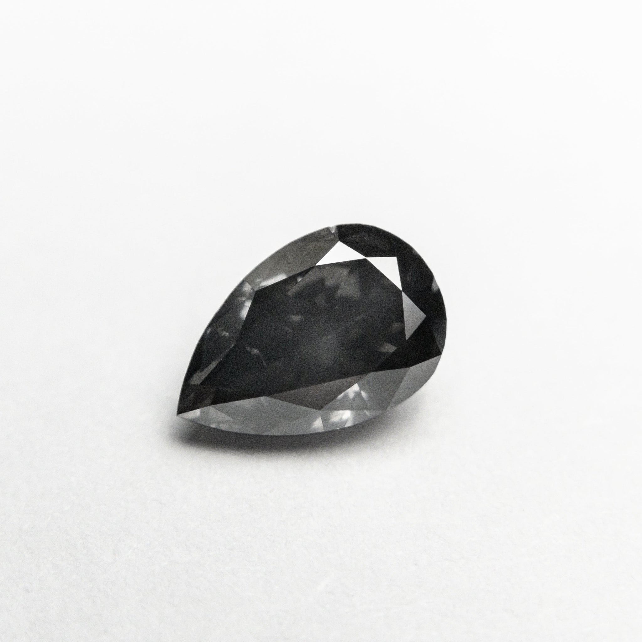 0.74ct 6.99x4.67x3.12mm SI2 Fancy Dark Grey Pear Brilliant 19923