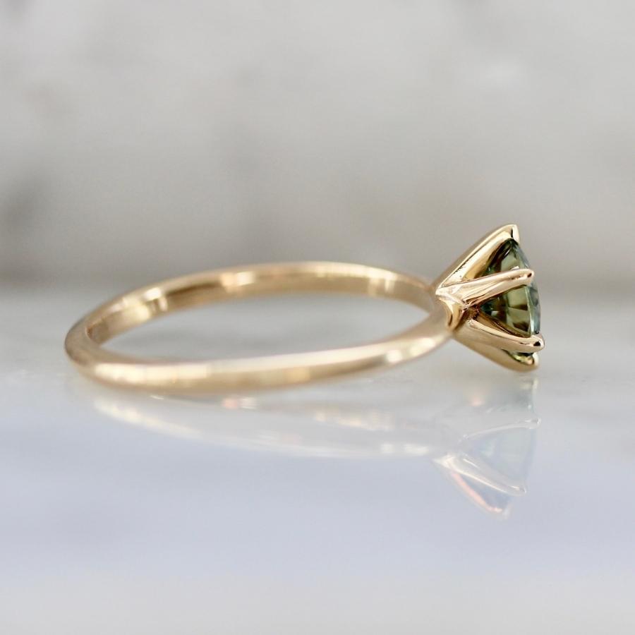 .93 Carat Stella Round Brilliant Cut Montana Sapphire Ring