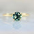 1.00 Carat Stella Peacock Green Round Brilliant Cut Sapphire Ring