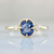 Blue Sunrise Cushion Cut Sapphire Ring