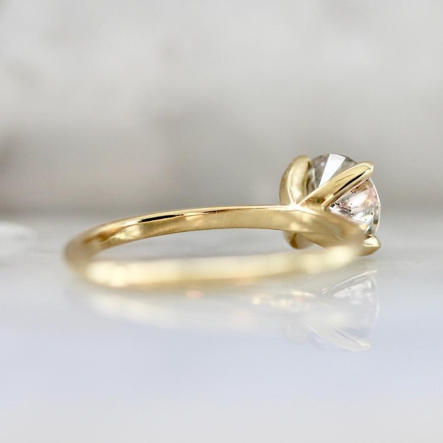 1.24 Carat Stella Salt & Pepper Round Brilliant Cut Diamond Ring