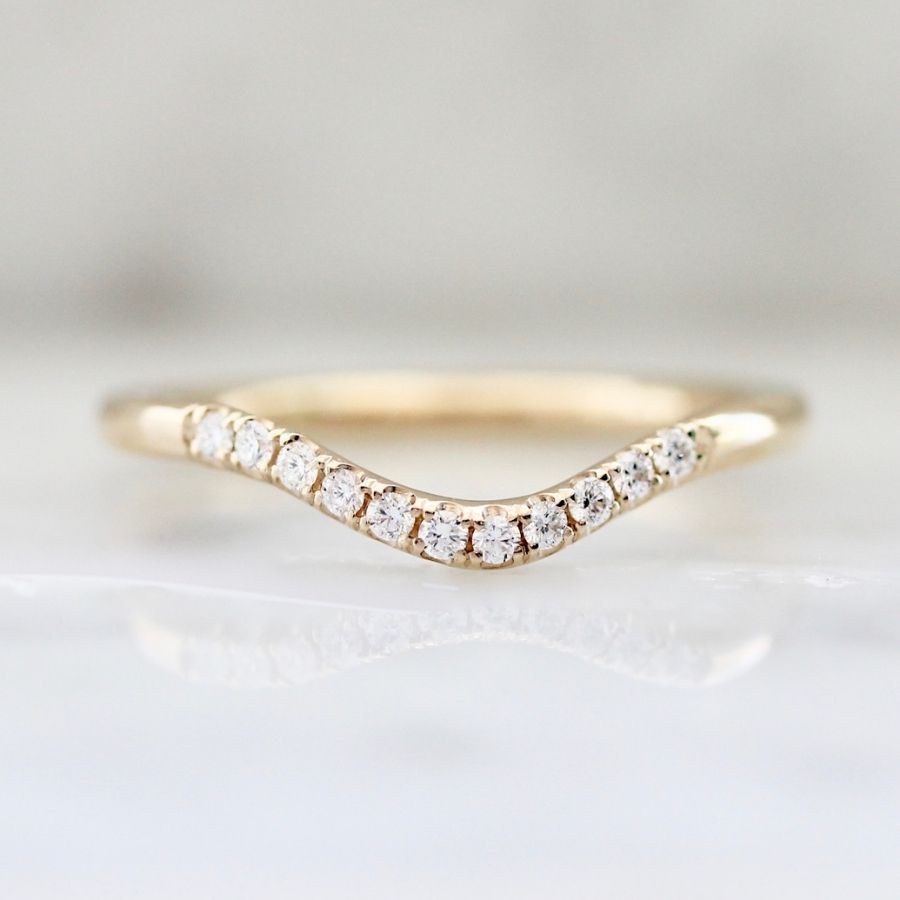 Sweet Escape Contoured Diamond Wedding Band