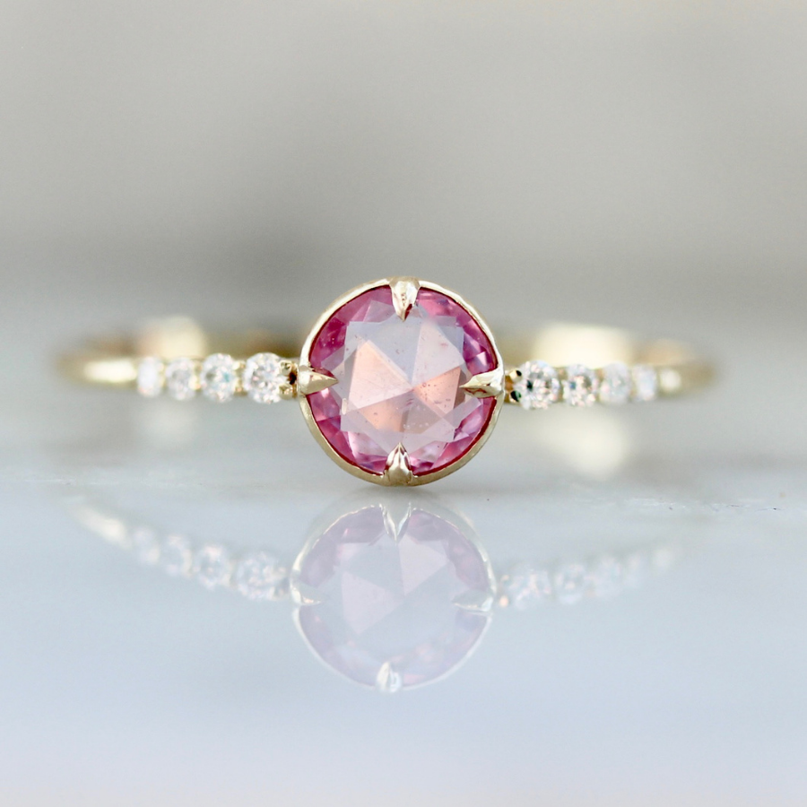 Pink rose best sale cut diamond