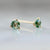 .17 Carats Total Round Cut Green Tourmaline Earrings