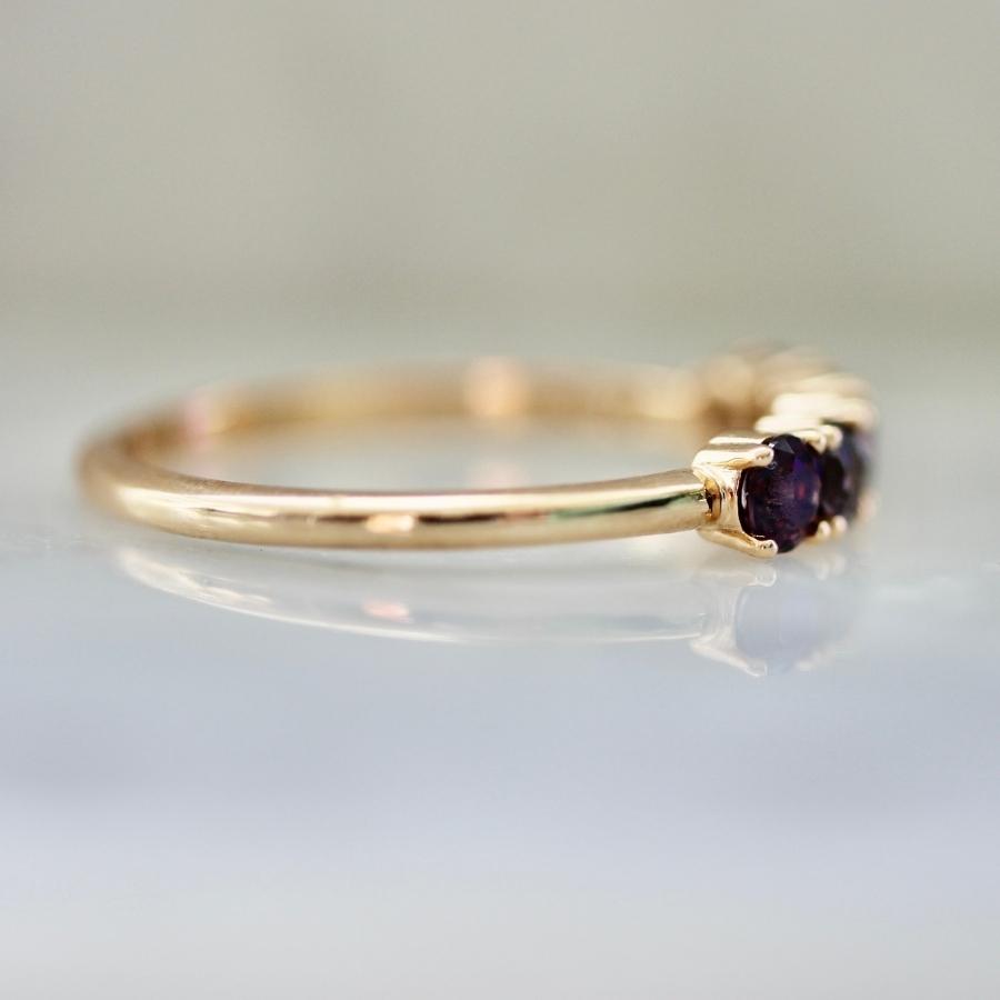 Late Checkout Purple Ombré Round Brilliant Cut Spinel Band
