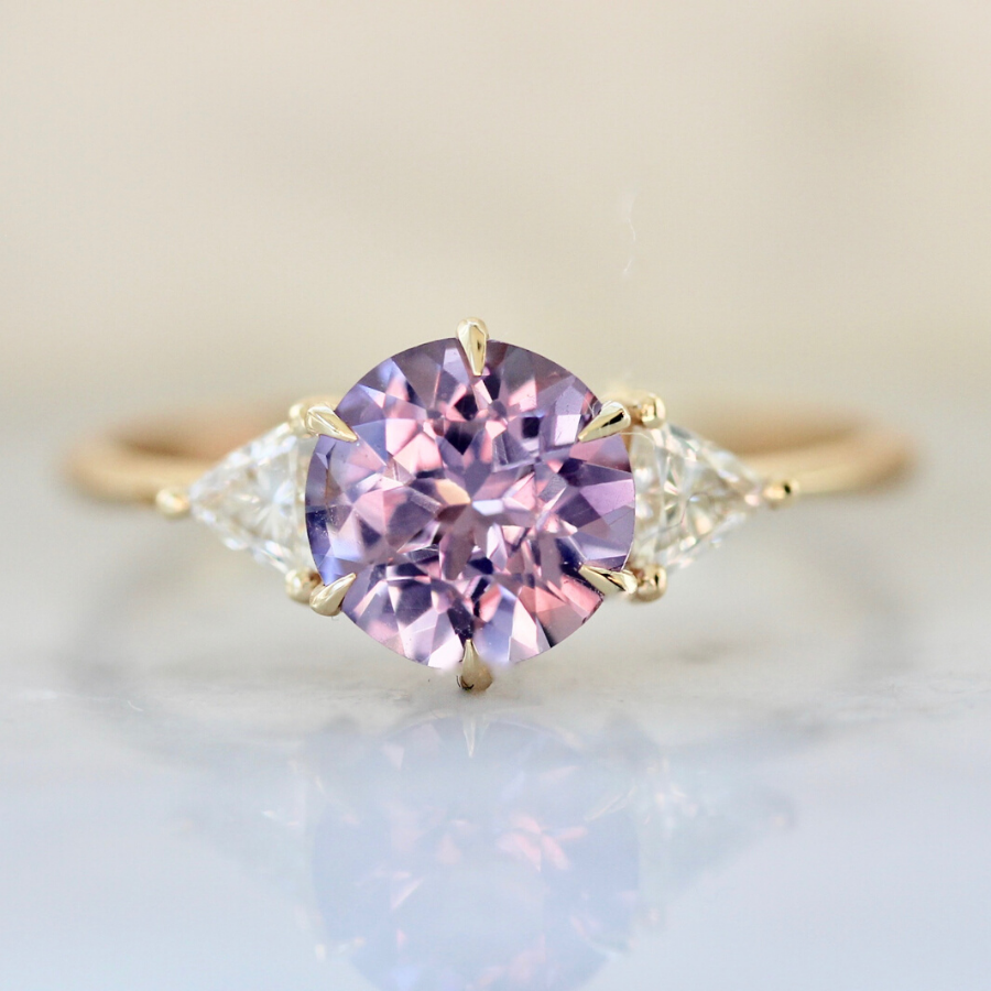 
            Lucia Purple Spinel and Diamond Ring