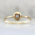 Moonbeam White Round Rose Cut Sapphire & Diamond Ring
