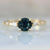 Cuffing Season Green Round Brilliant Cut Sapphire Ring