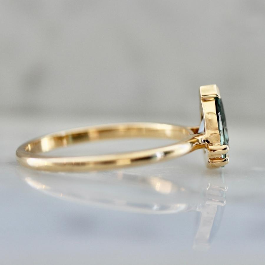 Trinity Geo Pear Cut Sapphire Ring