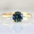 1.25 Carat Stella Blue-Green Round Cut Sapphire Ring