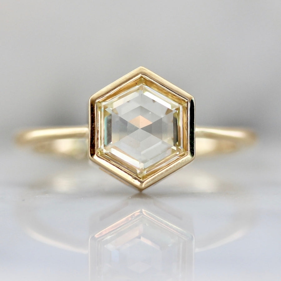 
            Fair Verona Champagne Hexagon Rose Cut Diamond Ring