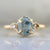 Simone Blue Rough Montana Sapphire and Champagne Diamond Ring