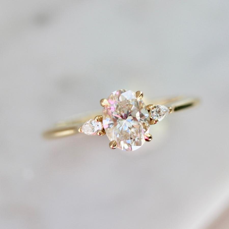 Lourdes Champagne Oval Cut Diamond Ring