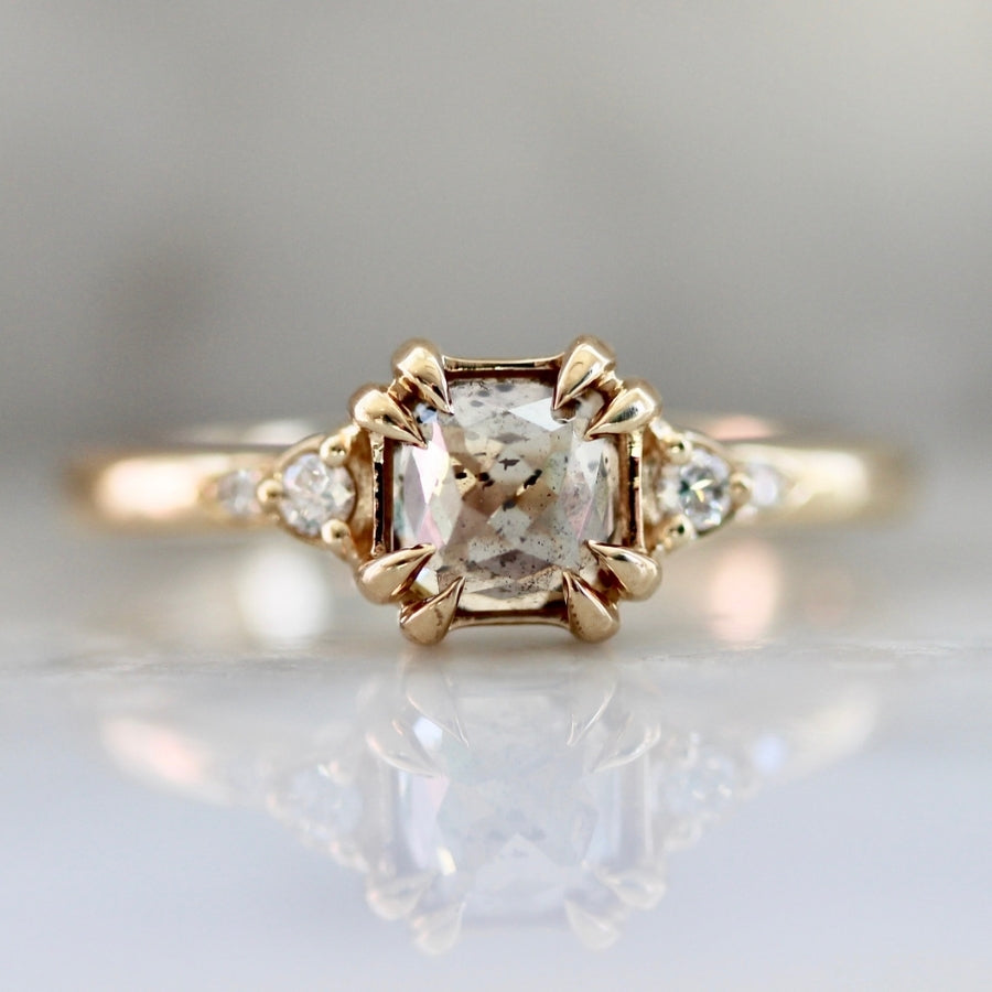 
            Austen Champagne Cushion Rose Cut Diamond Ring
