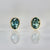 .36 Carats Total Teal Oval Cut Montana Sapphire Earrings