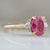 2.04 Carat Mirella Pink Oval Cut Sapphire Ring
