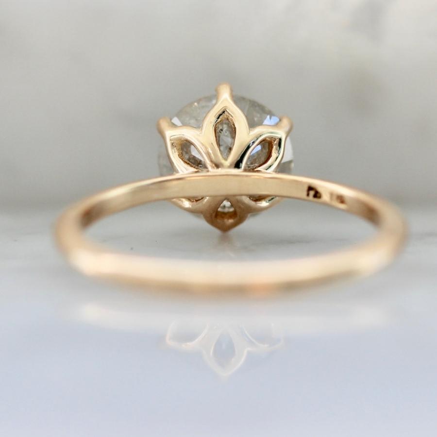 2.25 Carat Bella Icy Salt & Pepper Round Brilliant Cut Diamond Ring