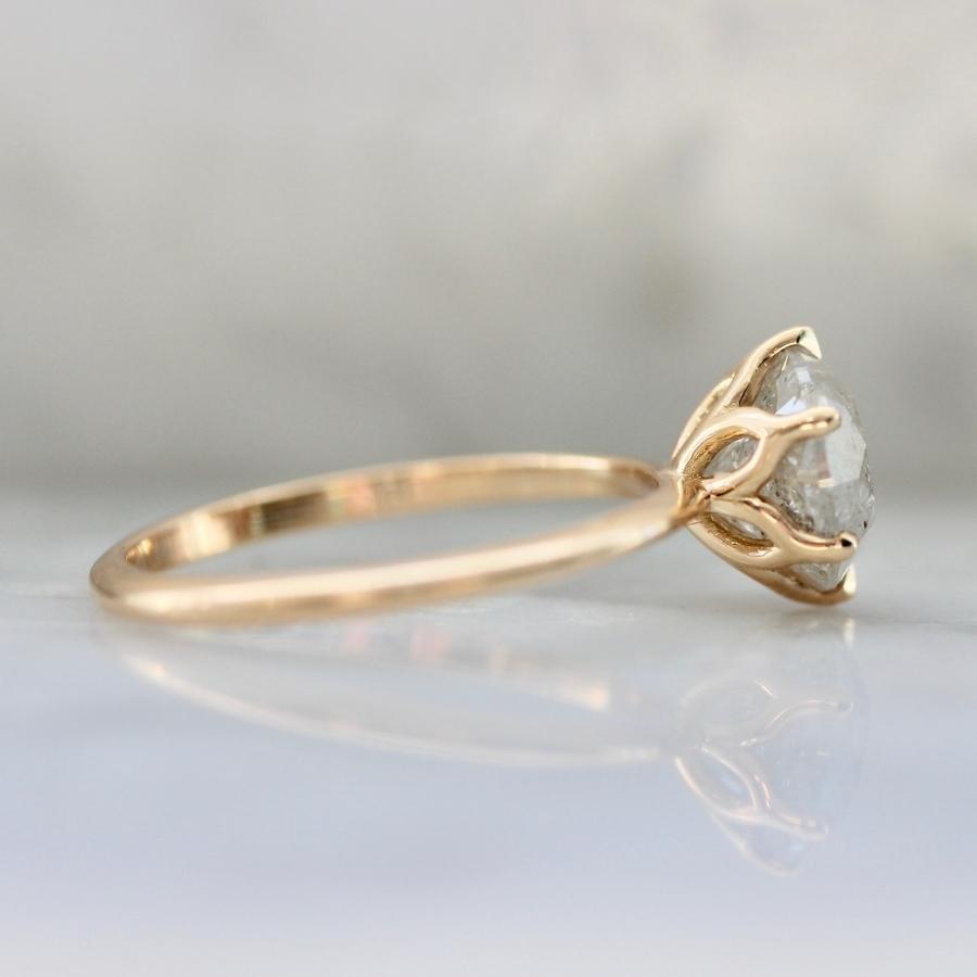 2.25 Carat Bella Icy Salt & Pepper Round Brilliant Cut Diamond Ring