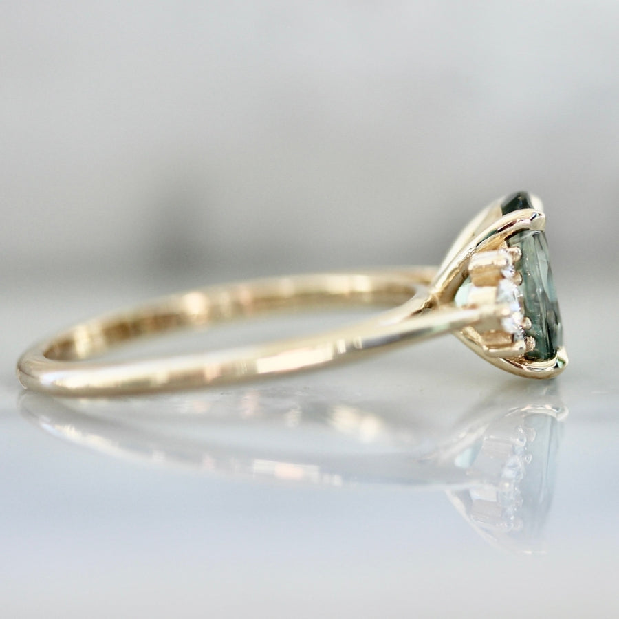 2.36 Carat Mirella Mint Oval Cut Sapphire Ring