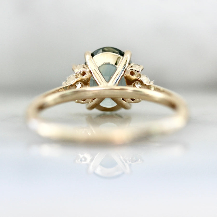 2.36 Carat Mirella Mint Oval Cut Sapphire Ring