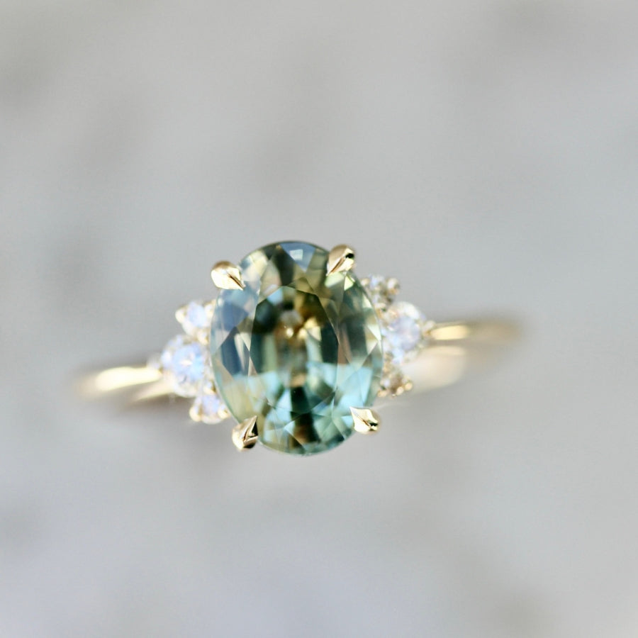 2.36 Carat Mirella Mint Oval Cut Sapphire Ring