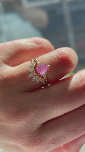 Pink Opalescent Sapphire Ring 