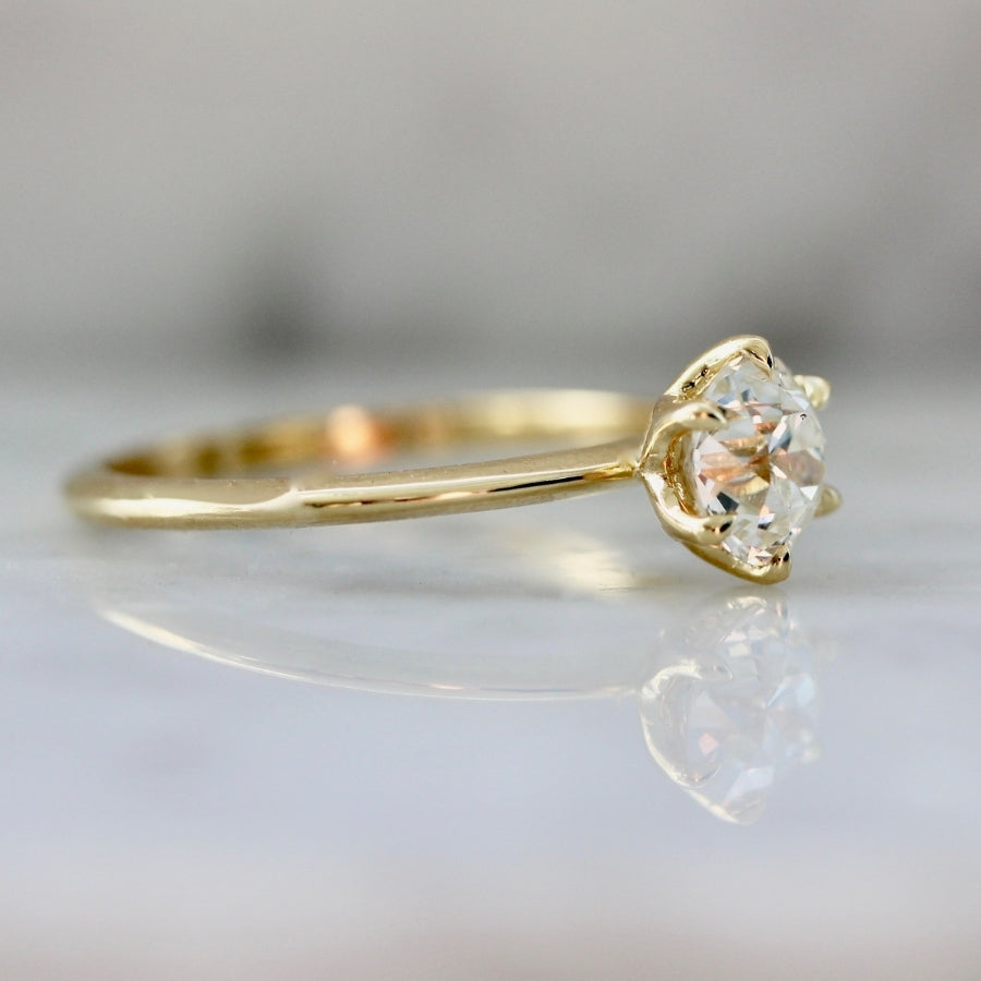 .90 Carat Bella White Old European Cut Diamond Ring