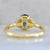 Mirella Teal Sapphire and Diamond Ring in Yellow Gold