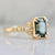 Starling Green Emerald Cut Sapphire & Diamond Ring