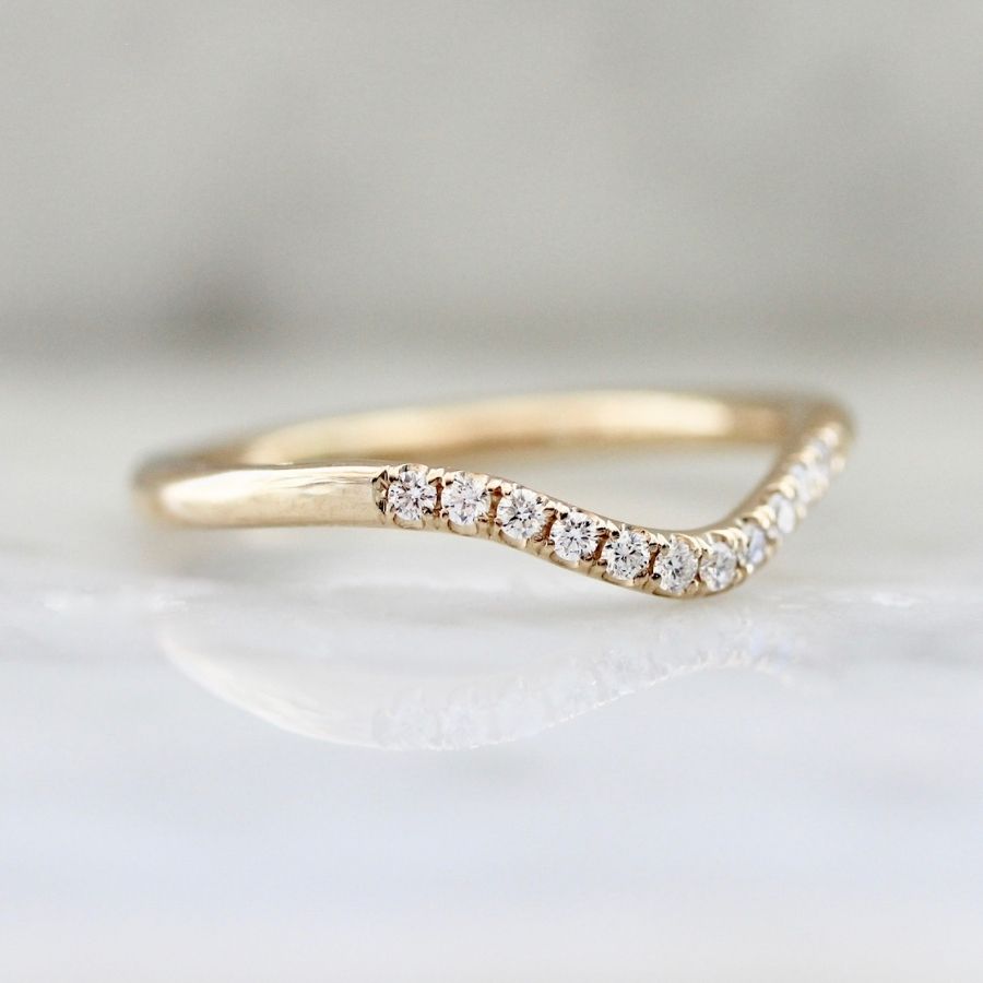 Sweet Escape Contoured Diamond Wedding Band