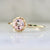 Desert Flower Pink Round Brilliant Cut Morganite Ring