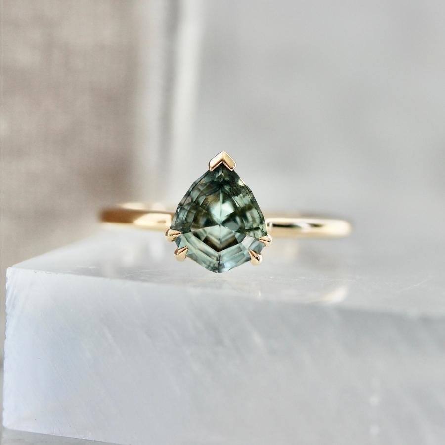 
            Trinity Geo Pear Cut Sapphire Ring