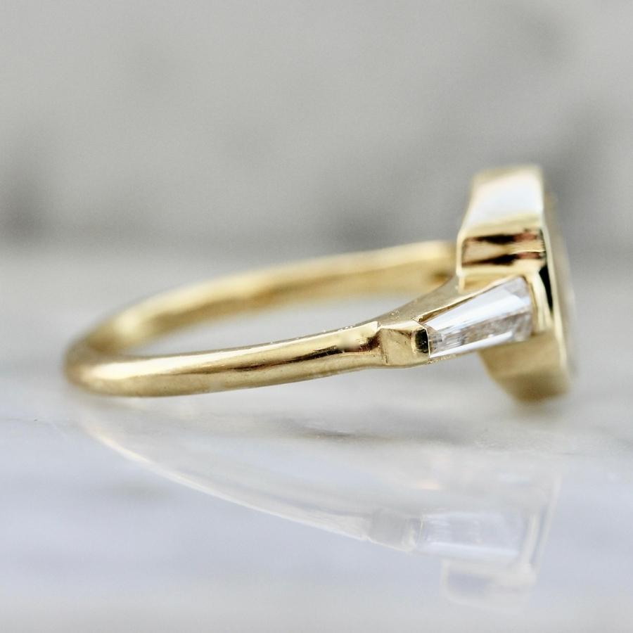 Honore White Portrait Hexagon Cut Diamond Ring