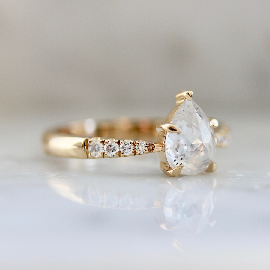 Lumos Icey Pear Cut Diamond Ring