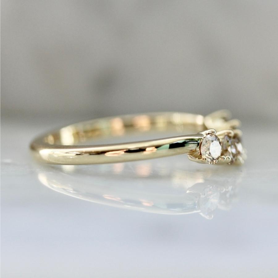 Hawkins Curved Champagne Diamond Band