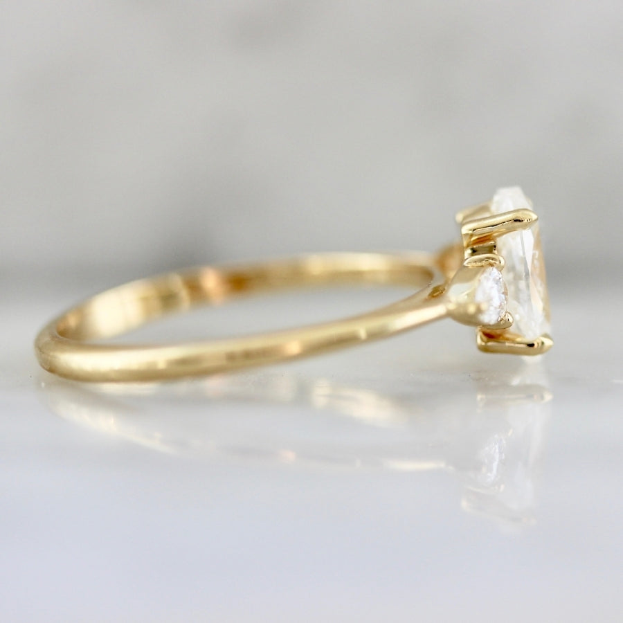 Adagio Icy Salt & Pepper Oval Cut Diamond Ring