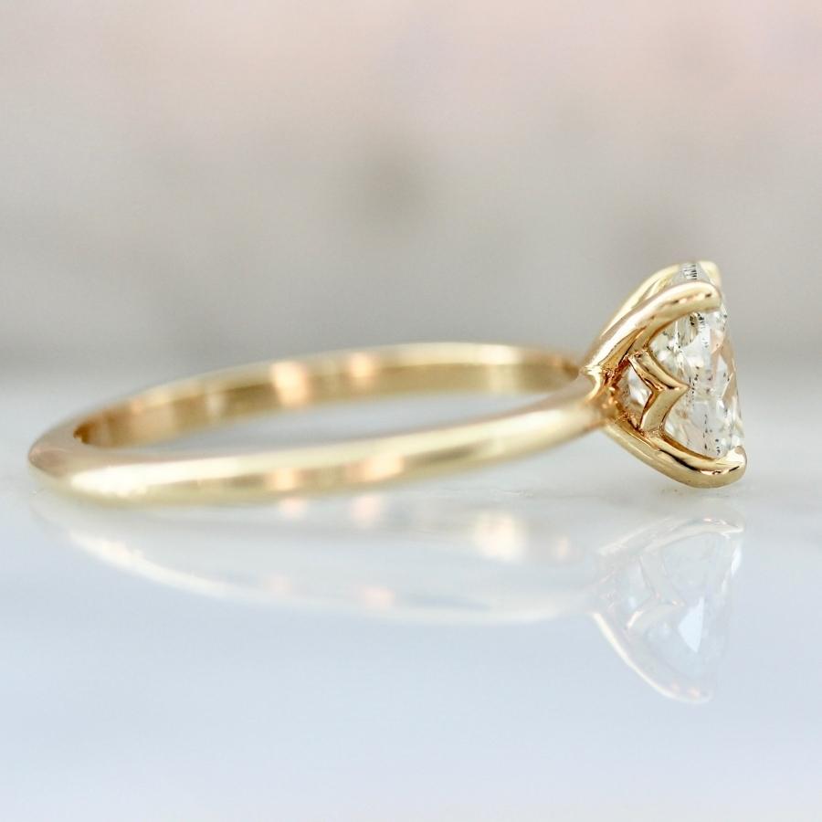 Lunch Money Salt & Pepper Cushion Cut Diamond Ring