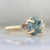 Simone Blue Rough Montana Sapphire and Champagne Diamond Ring