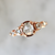 Piper Oval Salt & Pepper Rose Cut Diamond Ring in Rose Gold