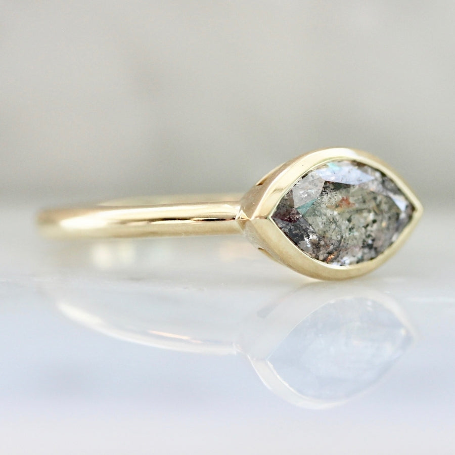 Kismet Salt & Pepper Marquise Cut Diamond Ring