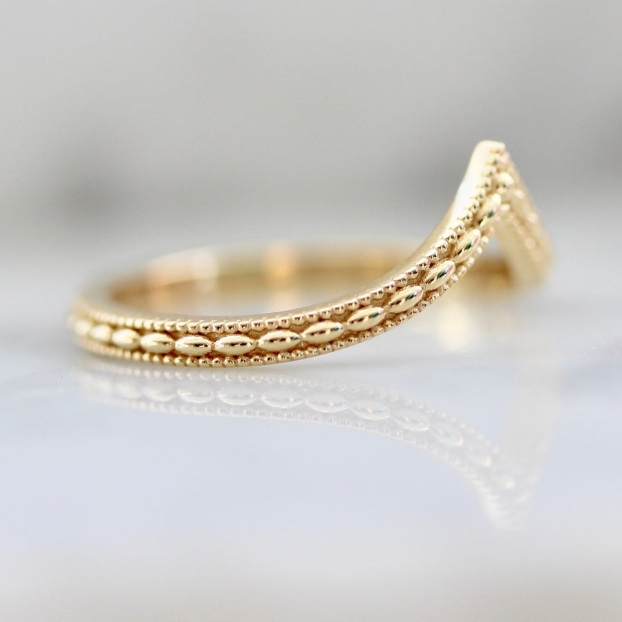 Wild Heart Milgrain Chevron Band