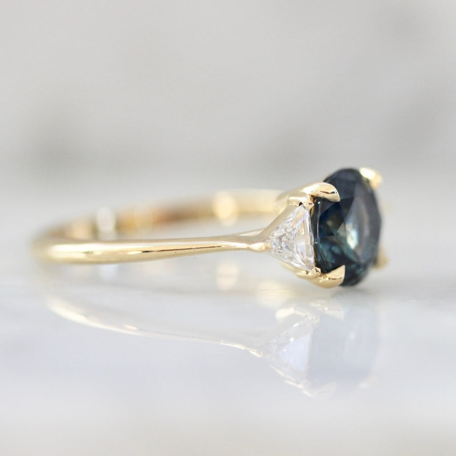 
            Blue Lagoon Round Brilliant Cut Sapphire and Diamond Ring