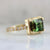 Laurel Green Emerald Cut Tourmaline Ring