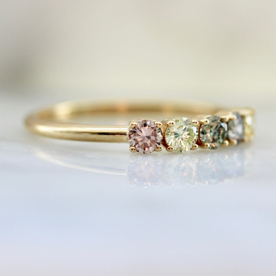 Terra Moon Round Brilliant Cut Diamond Medley Band