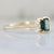 Icaria Blue-Green Emerald Cut Sapphire Ring